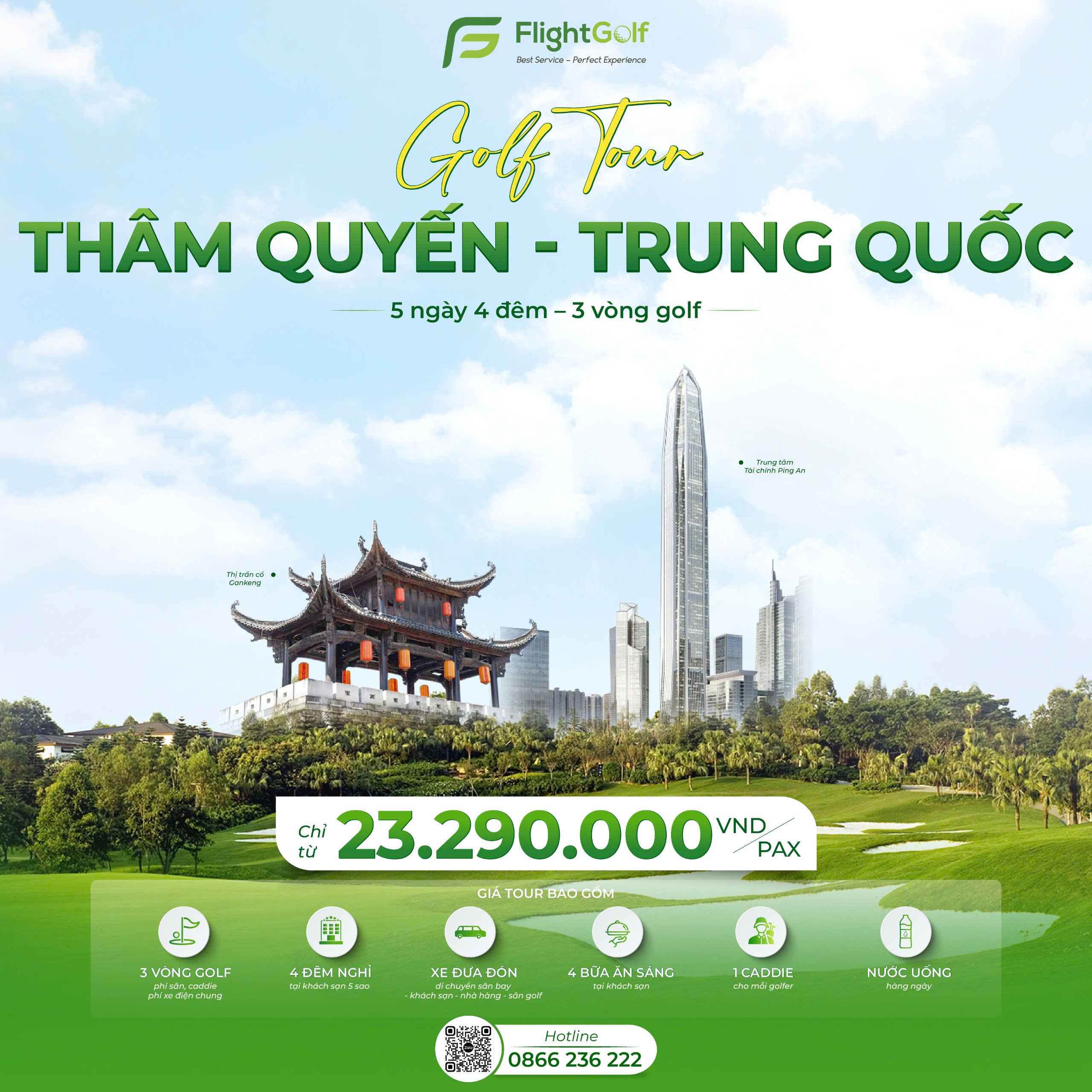 FlightGolf tour trọn vẹn hành trình