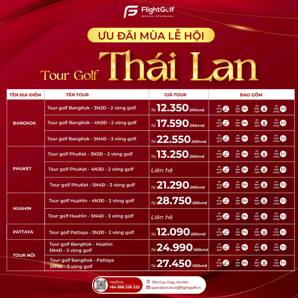 Tour golf Tết Dương Lịch